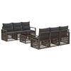 vidaXL Ensemble de canap&eacute; de jardin 7 pc Gris polyrotin