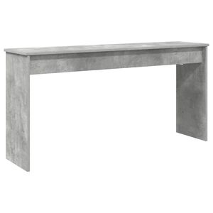 vidaXL Stand de clavier Gris b&eacute;ton 130 x 32 x 64 cm Bois d'ing&eacute;nierie