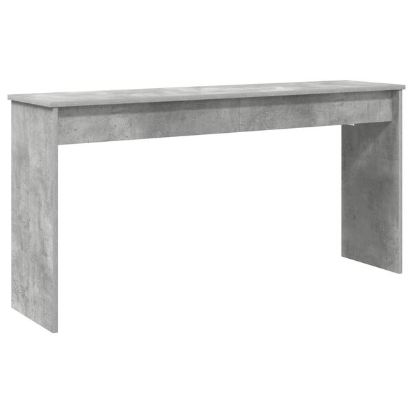 vidaXL Stand de clavier Gris b&eacute;ton 130 x 32 x 64 cm Bois d'ing&eacute;nierie