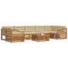 vidaXL Ensemble de canap&eacute;s d'ext&eacute;rieur 8 pcs Naturel et Beige