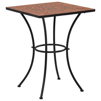 vidaXL Table de bistro mosaïque Terre cuite 60 cm Céramique