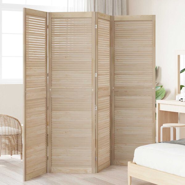 vidaXL Porte de Cabinet avec porte 4 pcs Naturel 140.5 x 2 x 59.5 cm