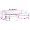 vidaXL Lit de jour avec tiroirs sans matelas 80x200 cm bois massif