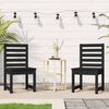 vidaXL Chaises de jardin lot de 2 noir 50x48x91,5 cm bois massif pin