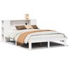 vidaXL Lit biblioth&egrave;que sans matelas blanc 135x190 cm bois pin massif