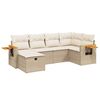 vidaXL Salon de jardin avec coussins 6 pcs beige r&eacute;sine tress&eacute;e