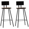 vidaXL Ensemble de bar 3 pcs Noir