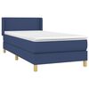 vidaXL Sommier &agrave; lattes de lit avec matelas Bleu 90x190 cm Tissu