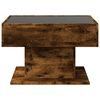 vidaXL Table basse avec LED ch&ecirc;ne fum&eacute; 70x50x45 cm bois d'ing&eacute;nierie