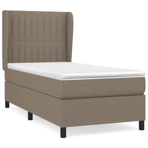 vidaXL Sommier &agrave; lattes de lit avec matelas Taupe 80x200 cm Tissu