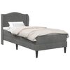 vidaXL Cadre de lit avec matelas Gris fonc&eacute; 90 x 190 cm Velours