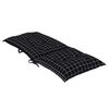 vidaXL Coussins de chaise jardin &agrave; dossier haut lot de 4 carreaux noir