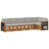 vidaXL Ensemble de canap&eacute;s d'ext&eacute;rieur 5 pc Naturel et gris clair