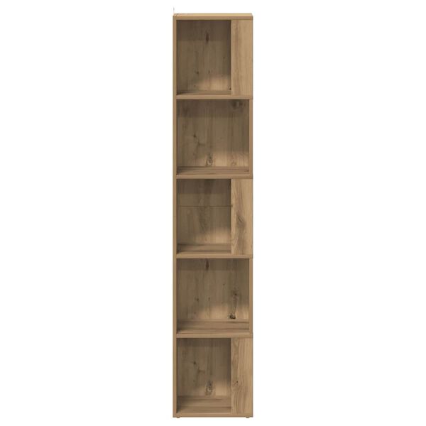 vidaXL Armoire d'angle ch&ecirc;ne artisanal 33x33x165 cm bois d'ing&eacute;nierie