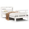 vidaXL Cadre de lit avec t&ecirc;te de lit sans matelas blanc 90x190 cm