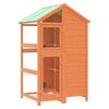 vidaXL Maison &agrave; oiseaux marron 97x81x152 cm bois massif de pin