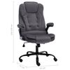 vidaXL Chaise de bureau Gris fonc&eacute; Velours