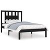 vidaXL Cadre de lit sans matelas noir bois massif 100x200 cm