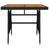 vidaXL Mobilier &agrave; d&icirc;ner d'ext&eacute;rieur 5 pcs R&eacute;sine tress&eacute;e Noir