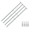 vidaXL Grille de s&eacute;curit&eacute; pour fen&ecirc;tres avec 4 barres crois&eacute;es 3 pc