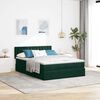vidaXL Cadre de lit ottoman avec matelas vert fonc&eacute; 140x190 cm velours