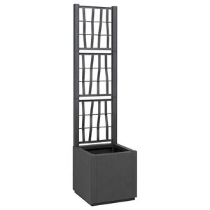 vidaXL Cache-pot de jardin Anthracite 36 x 36 x 140 cm Polypropylène
