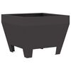 vidaXL Boule de feu Noir 50 x 50 x 38 cm Acier patin&eacute;