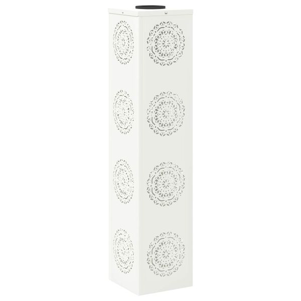 vidaXL Lumi&egrave;re de chemin LED solaire 2 pcs Blanc Acier lamin&eacute; &agrave; froid