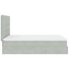 vidaXL Cadre de lit ottoman et matelas gris clair 140x190 velours