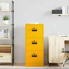 vidaXL Cabinet de Dossier Jaune moutarde 45,5 x 42 x 106,5 cm