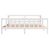 vidaXL Cadre de lit sans matelas blanc 200x200 cm bois massif de pin