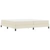 vidaXL Cadre de lit avec matelas Cr&egrave;me 200 x 200 cm tissu