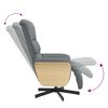 vidaXL Fauteuil inclinable de massage et repose-pieds gris clair tissu
