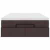 VidaXL Cadre de lit ottoman avec matelas marron fonc&eacute; 120x190 cm tissu