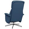 vidaXL Fauteuil inclinable avec repose-pieds bleu tissu