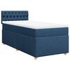 vidaXL Sommier &agrave; lattes de lit avec matelas Bleu 90x200 cm Tissu