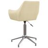 vidaXL Chaises pivotantes &agrave; manger lot de 2 Cr&egrave;me Tissu