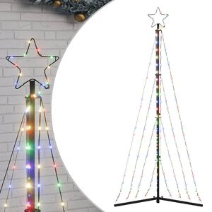 vidaXL Sapin de No&euml;l &agrave; LED 339 LED color&eacute;es 187 cm