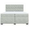 vidaXL Sommier à lattes de lit et matelas Gris clair 200x200cm Velours
