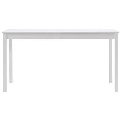 vidaXL Table à manger Blanc 140x70x73 cm Pin