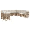 vidaXL Ensemble de canap&eacute;s d'ext&eacute;rieur 11 place Naturel Polyester