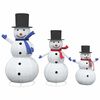 vidaXL Famille de bonhommes de neige de Noël 3 pcs Blanc chaud