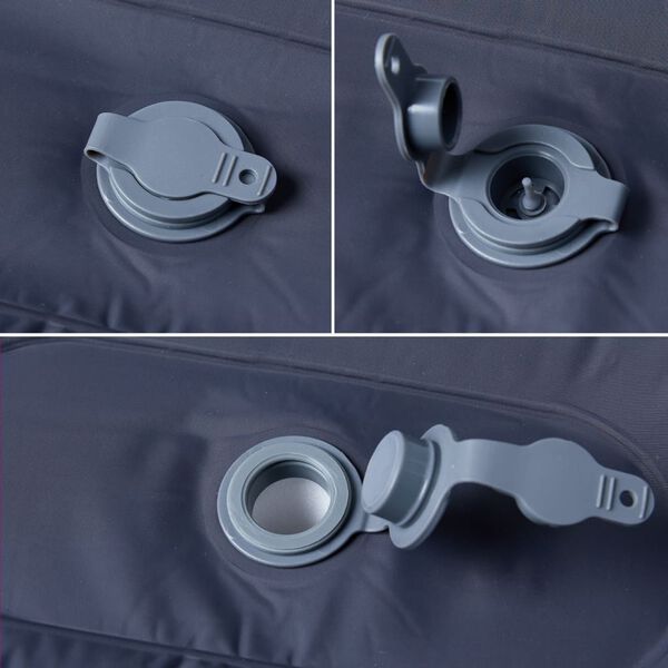 vidaXL Matelas de camping autogonflant avec oreiller 1 personne gris