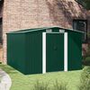 vidaXL Abri de jardin 257x298x178 cm M&eacute;tal Vert