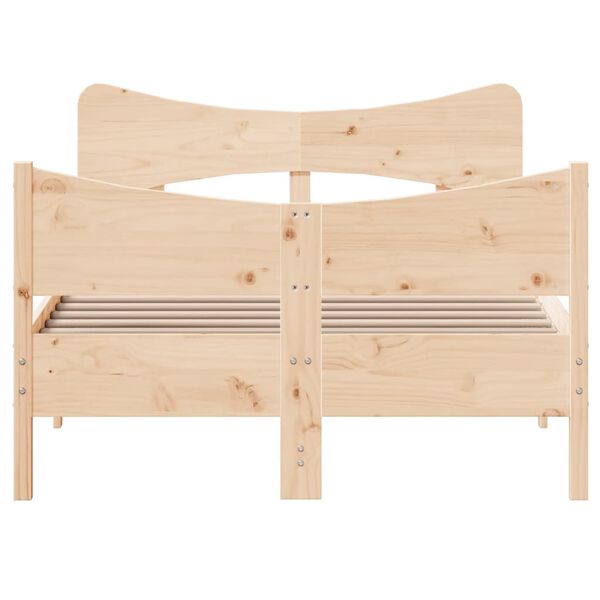 vidaXL Cadre de lit sans matelas 120x190 cm bois de pin massif