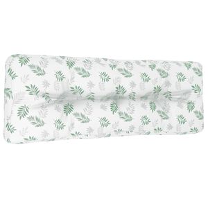 vidaXL Coussin de palette &agrave; motif de feuilles 120x40x12 cm Tissu