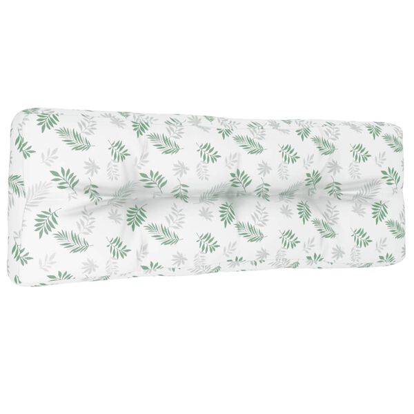 vidaXL Coussin de palette &agrave; motif de feuilles 120x40x12 cm Tissu