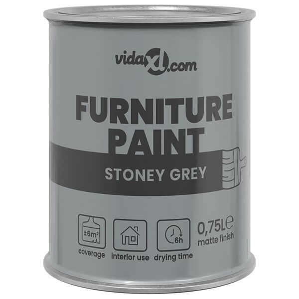 vidaXL Peinture pour meubles Gris 10 x 10 x 12 cm Impression murale