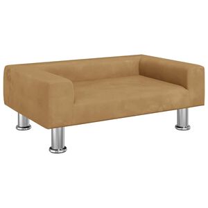 vidaXL Canap&eacute; pour enfants marron 70x45x26,5 cm velours