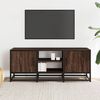 vidaXL Meuble TV chêne marron 100x35x41 cm bois d'ingénierie et métal